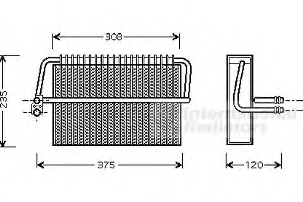 Испаритель, кондиционер VAN WEZEL 3000V326