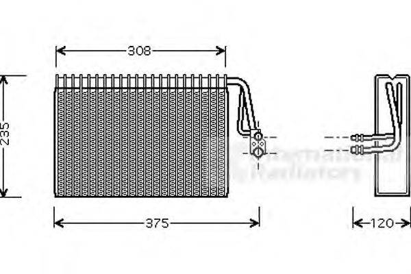 Испаритель, кондиционер VAN WEZEL 3000V327