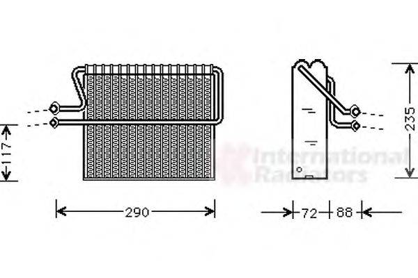 Испаритель, кондиционер VAN WEZEL 4300V004