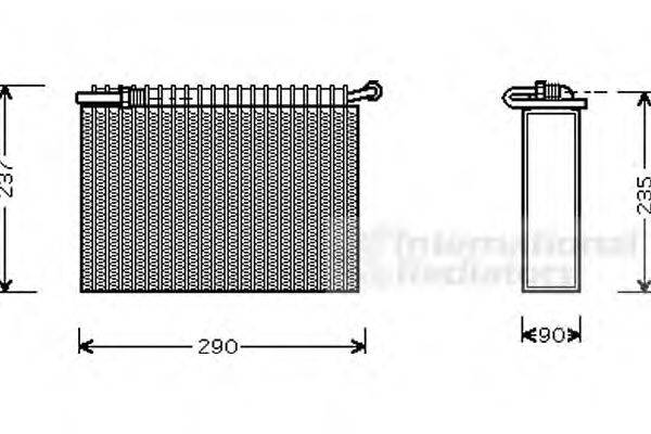 Испаритель, кондиционер VAN WEZEL 7300V006