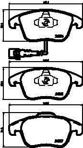 Комплект тормозных колодок, дисковый тормоз TEXTAR 2433401