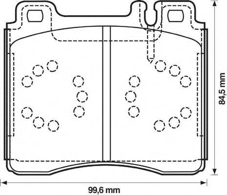 Комплект тормозных колодок, дисковый тормоз JURID 571477J