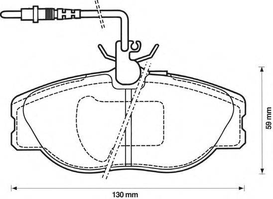 Комплект тормозных колодок, дисковый тормоз METZGER 141046