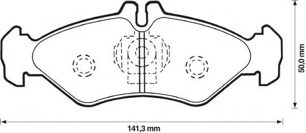 Комплект тормозных колодок, дисковый тормоз JURID 571846JAS