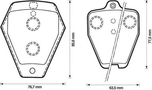Комплект тормозных колодок, дисковый тормоз JURID 21452
