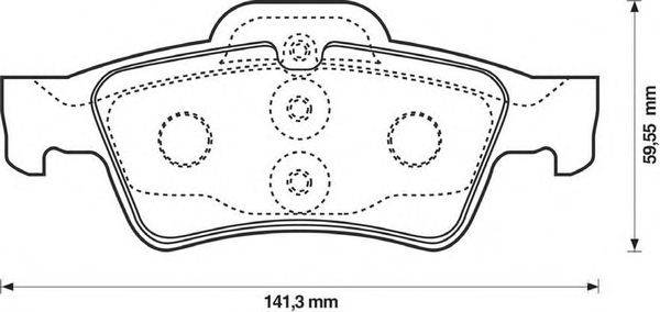 Комплект тормозных колодок, дисковый тормоз LUCAS GDB1546