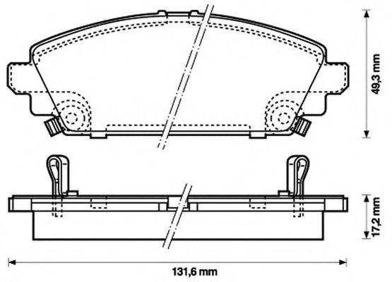 Комплект тормозных колодок, дисковый тормоз SPIDAN 32825