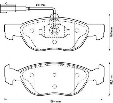 Комплект тормозных колодок, дисковый тормоз REMSA 258921