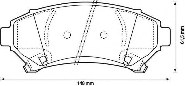 Комплект тормозных колодок, дисковый тормоз METZGER 141182