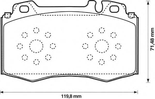 Комплект тормозных колодок, дисковый тормоз JURID 573092JAS