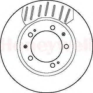 Тормозной диск BENDIX 561756B