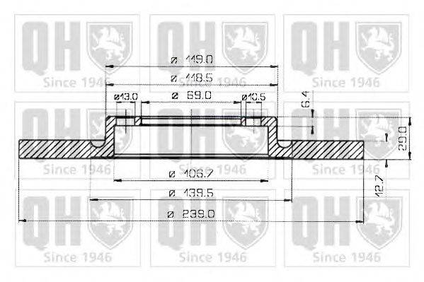 Тормозной диск QUINTON HAZELL BDC3330