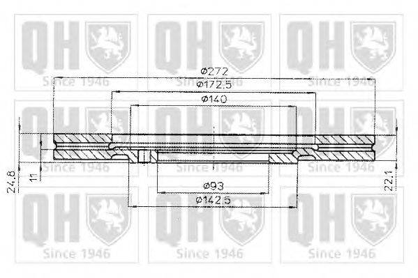 Тормозной диск QUINTON HAZELL BDC4390