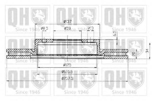 Тормозной диск BRAKE PARTS INC. 955753