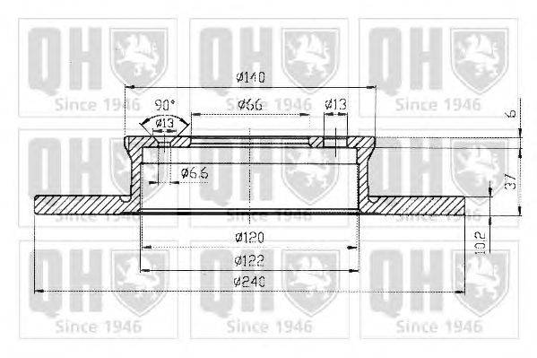 Тормозной диск QUINTON HAZELL BDC5161