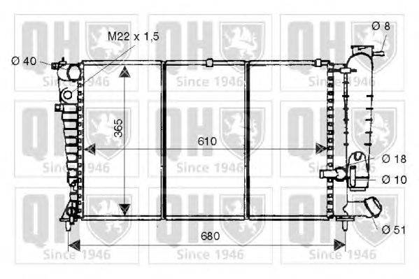 Радиатор, охлаждение двигателя QUINTON HAZELL QER1496