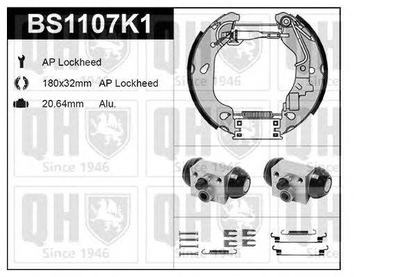 Комплект тормозов, барабанный тормозной механизм QUINTON HAZELL BS1107K1