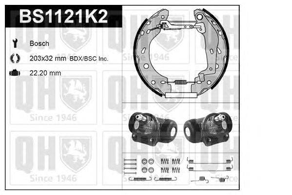 Комплект тормозов, барабанный тормозной механизм QUINTON HAZELL BS1121K2