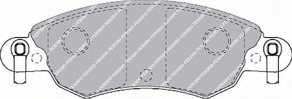 Комплект тормозных колодок, дисковый тормоз FERODO FDB1410