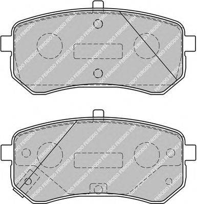 Комплект тормозных колодок, дисковый тормоз FERODO FDB1902
