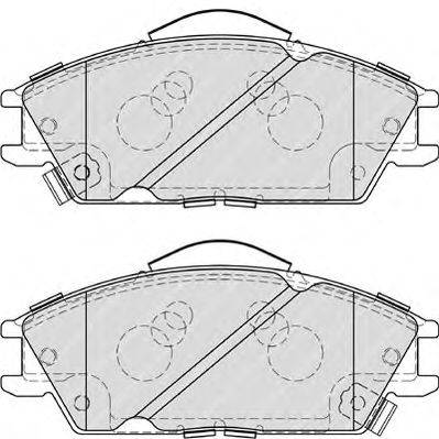 Комплект тормозных колодок, дисковый тормоз FERODO 21012