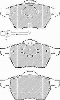 Комплект тормозных колодок, дисковый тормоз FERODO FSL1496