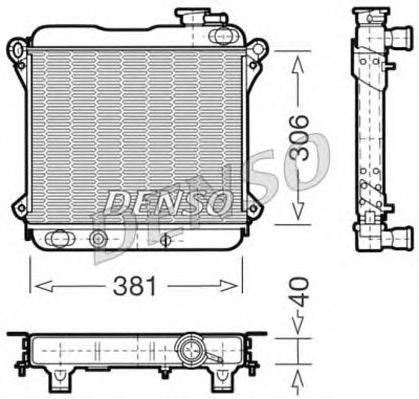 Радиатор, охлаждение двигателя DENSO DRM09001