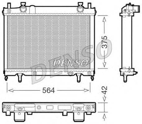 Радиатор, охлаждение двигателя DENSO DRM09023