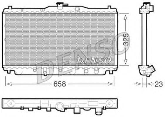 Радиатор, охлаждение двигателя DENSO DRM40001