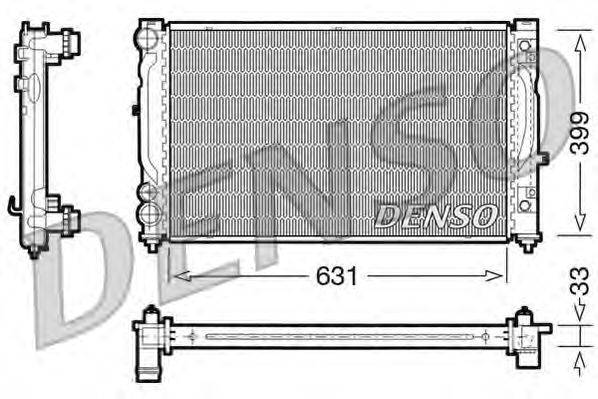 Радиатор, охлаждение двигателя DENSO DRM02030