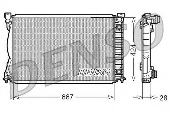 Радиатор, охлаждение двигателя DENSO DRM02039
