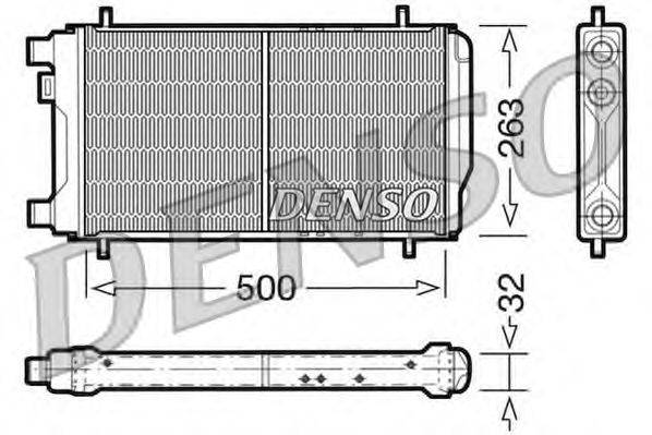 Радиатор, охлаждение двигателя DENSO DRM03010