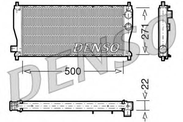 Радиатор, охлаждение двигателя DENSO DRM03011