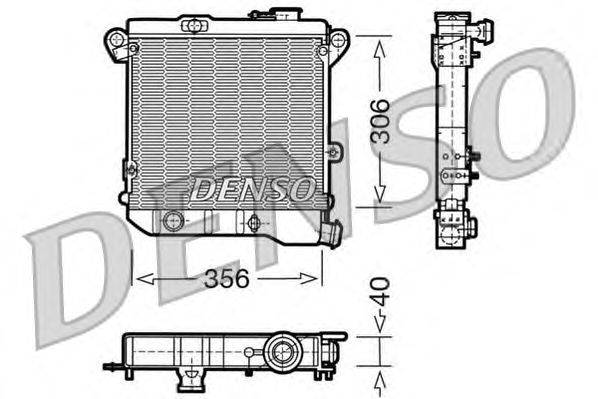 Радиатор, охлаждение двигателя DENSO DRM04001