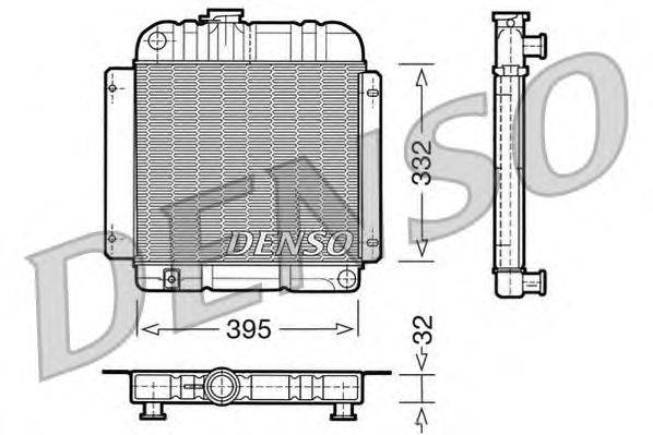 Радиатор, охлаждение двигателя DENSO DRM05001