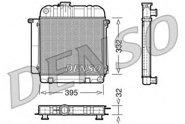 Радиатор, охлаждение двигателя DENSO DRM05010