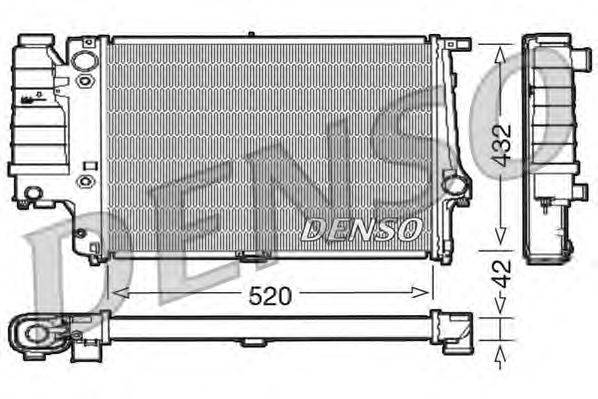 Радиатор, охлаждение двигателя DENSO DRM05065
