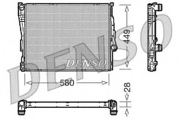 Радиатор, охлаждение двигателя DENSO DRM05069