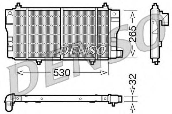 Радиатор, охлаждение двигателя DENSO DRM07002