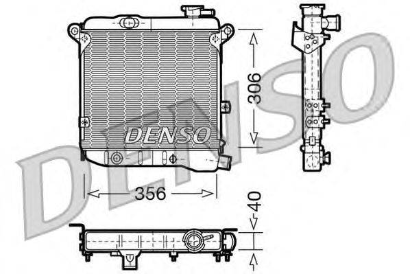 Радиатор, охлаждение двигателя DENSO DRM09002