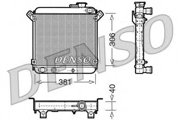 Радиатор, охлаждение двигателя DENSO DRM09004