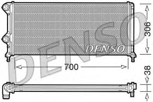 Радиатор, охлаждение двигателя DENSO DRM09060