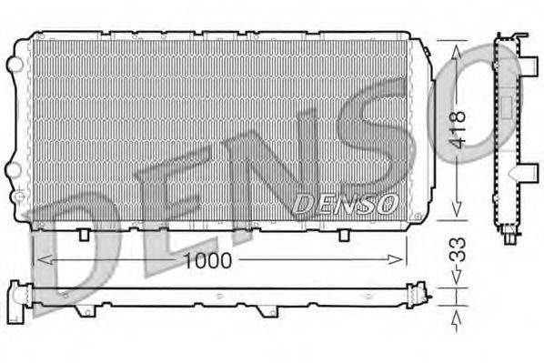 Радиатор, охлаждение двигателя DENSO DRM09075