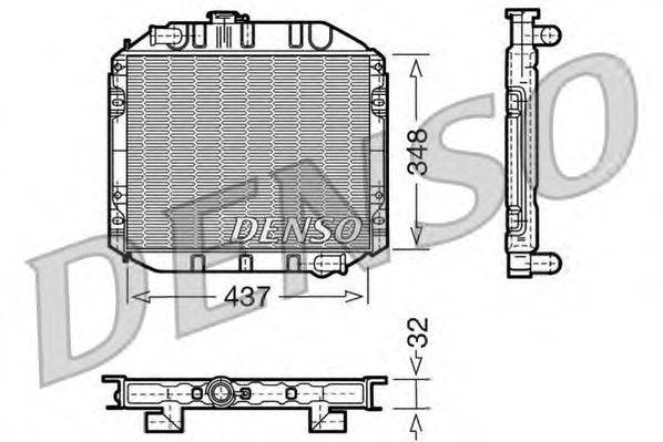 Радиатор, охлаждение двигателя DENSO DRM10001