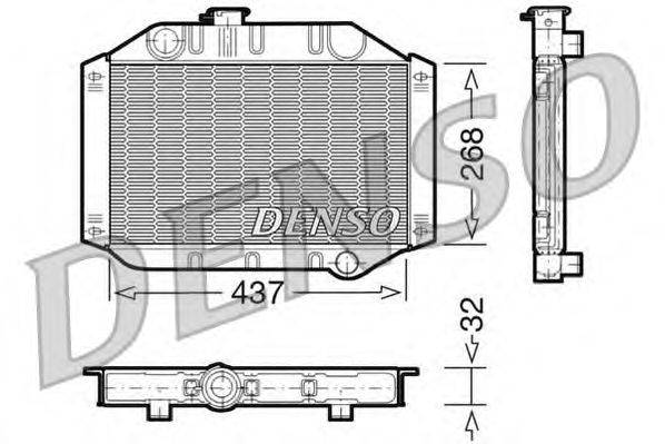 Радиатор, охлаждение двигателя DENSO DRM10010