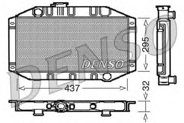 Радиатор, охлаждение двигателя DENSO DRM10011