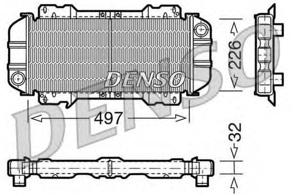 Радиатор, охлаждение двигателя DENSO DRM10015