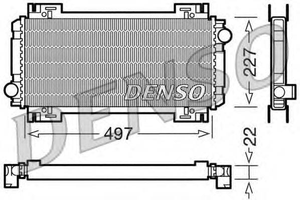 Радиатор, охлаждение двигателя DENSO DRM10032