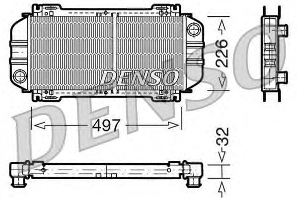 Радиатор, охлаждение двигателя DENSO DRM10033