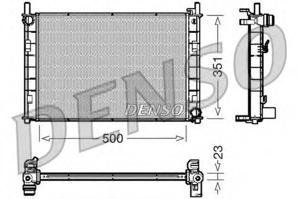 Радиатор, охлаждение двигателя DENSO DRM10045